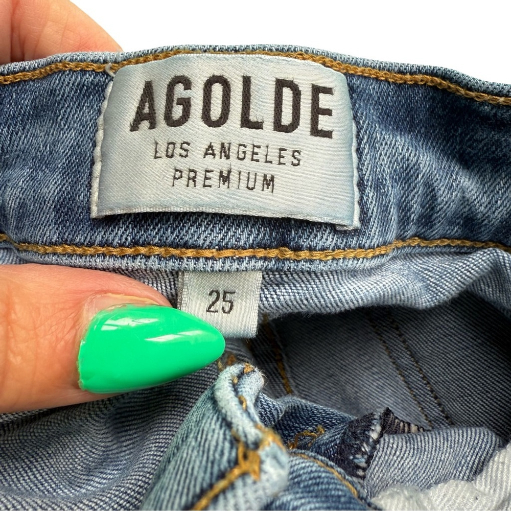 Agolde Classic Blue Skinny Jeans Size 25 Casual Denim Streetwear Premium - Picture 4 of 11